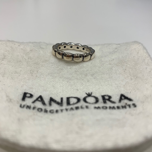 Silver & clear cubic stones Pandora Stacking Ring - Picture 6 of 6